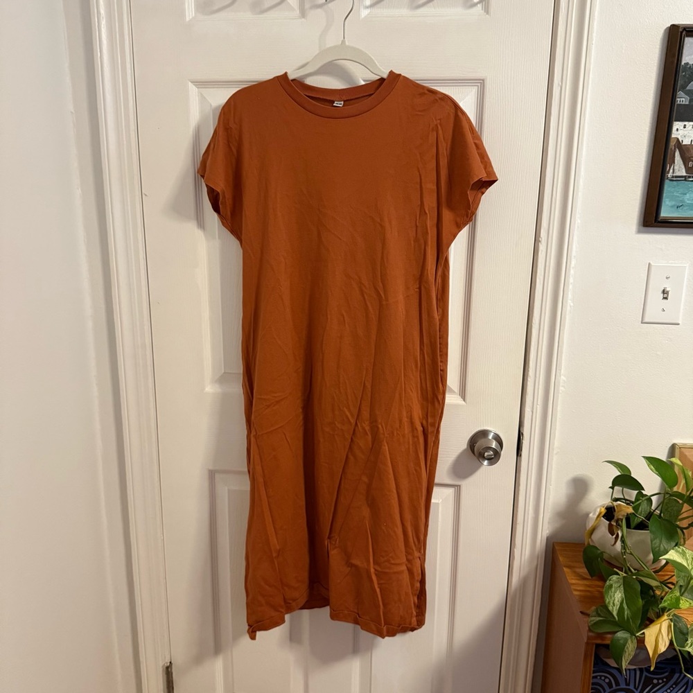 Uniqlo Rust T-Shirt dress